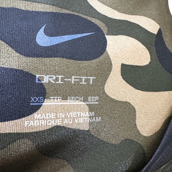 Nike Mid-Rise Camo Dri-FIT Tight Fit One Leggings Green size XXS NWT DD4559-222 - Picture 6 of 12